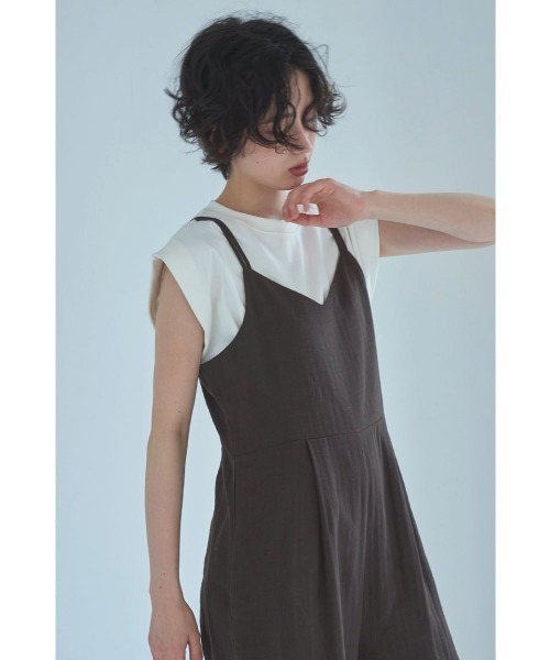 marjour（マージュール） サロペット オーバーオール HERRINGBONE 