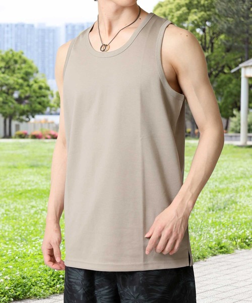 TopIsm（トップイズム） タンクトップ 吸汗速乾ストレッチ 無地 タンク