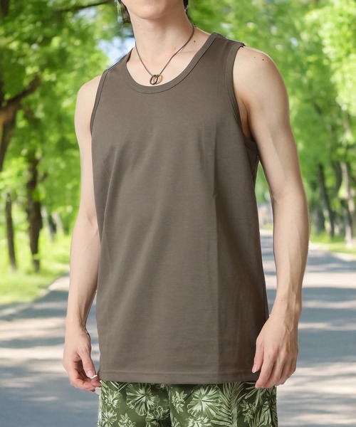 TopIsm（トップイズム） タンクトップ 吸汗速乾ストレッチ 無地 タンク