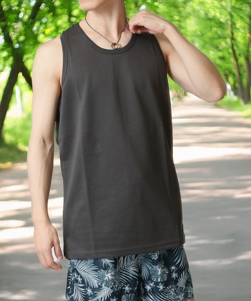 TopIsm（トップイズム） タンクトップ 吸汗速乾ストレッチ 無地 タンク