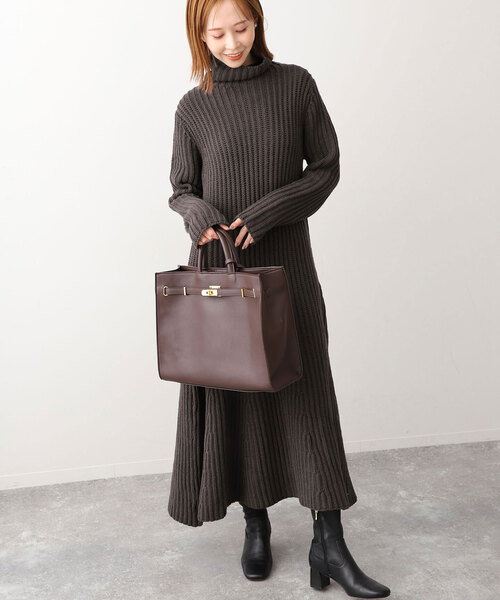 SLOBE IENA（スローブイエナ） ニットワンピース - ブラウン