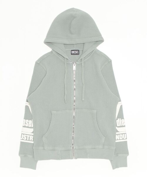 DIESEL 「DIESEL」 ジップアップパーカー LARGE ブラック メンズ