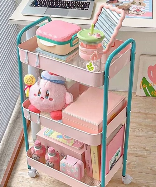 専用出品　wanwan様　完熟2Lサイズ5kg サイドワゴン 5段 キャスター付 移動式収納ボックス (6色) (棚
