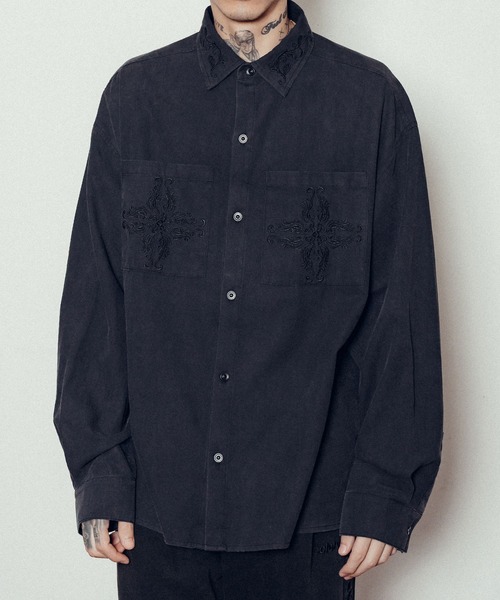 Subciety（サブサエティ） シャツ Embroidery shirt メンズ レディース