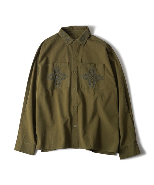 Subciety（サブサエティ） シャツ Embroidery shirt メンズ レディース