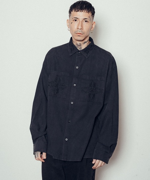 Subciety（サブサエティ） シャツ Embroidery shirt メンズ レディース
