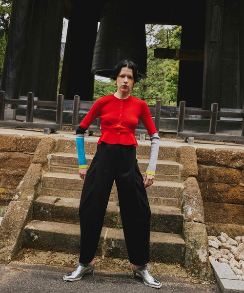 OMMO パンツ FRONT TUCK SEMI TAPERED PT レディース : ZOZOTOWN Yahoo