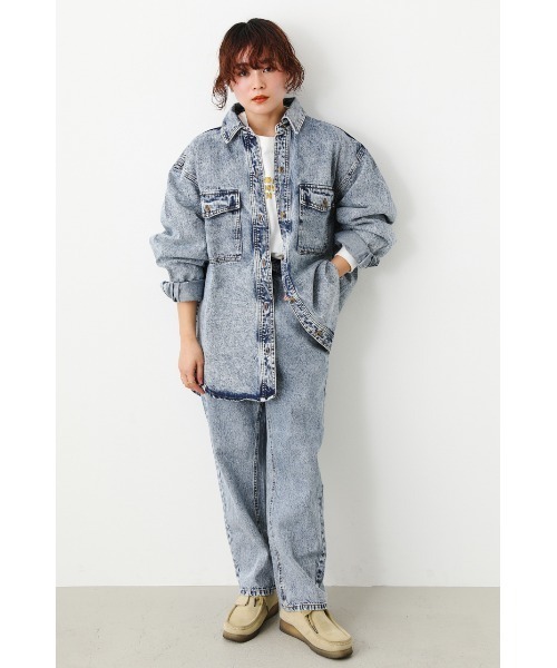 「RODEO CROWNS WIDE BOWL」 加工デニムパンツ MEDIUM ピンク レディース