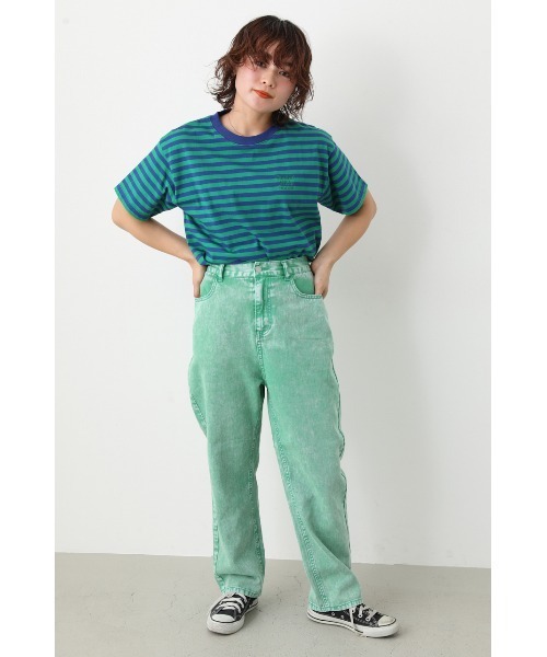 「RODEO CROWNS WIDE BOWL」 加工デニムパンツ MEDIUM ピンク レディース