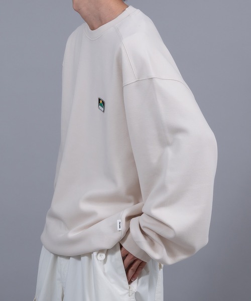 「Perushu」 長袖Tシャツ MEDIUM ライトベージュ メンズ