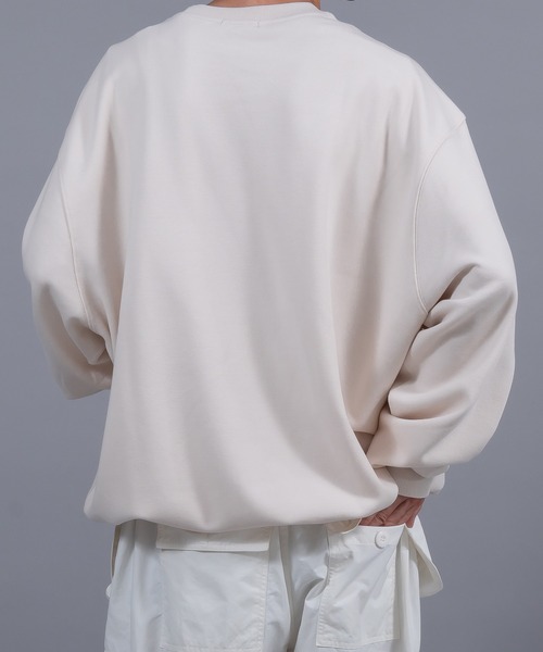 「Perushu」 長袖Tシャツ MEDIUM ライトベージュ メンズ