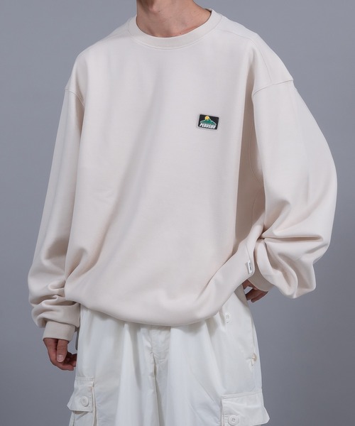 「Perushu」 長袖Tシャツ MEDIUM ライトベージュ メンズ