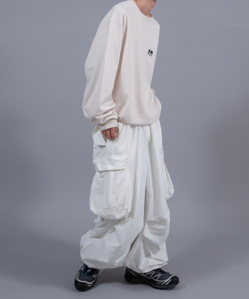 「Perushu」 長袖Tシャツ MEDIUM ライトベージュ メンズ