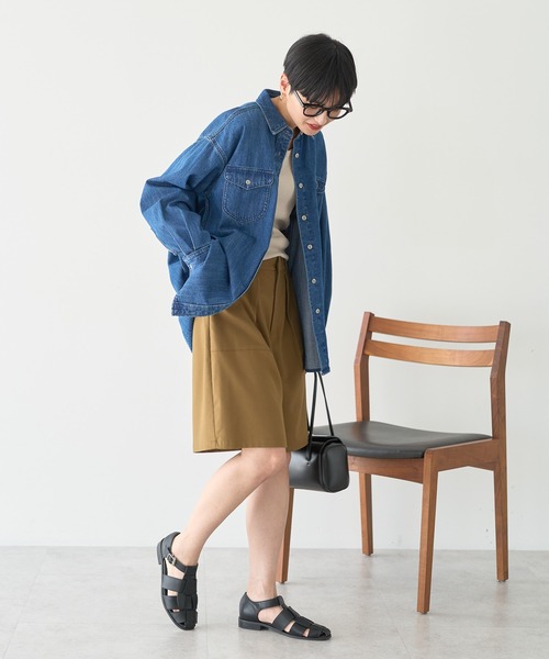 ブラウス シャツ ダブルポケットデニムシャツ レディース 楽天市場】デニムシャツ レディース デニムシャツ 胸ポケット