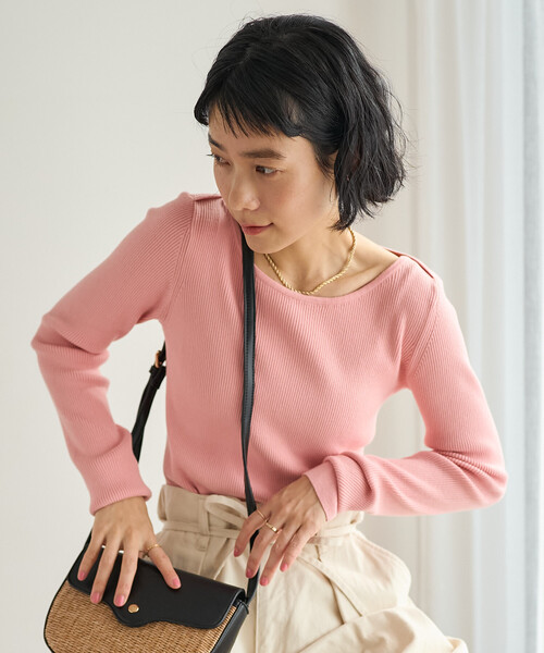 【美品】  Boboutic / ボブティック | シルク コットン クルーネック ニット セーター | XS | アイボリー | レディース BOBOUTIC（ボブティック） シルク コットン クルーネック ニット