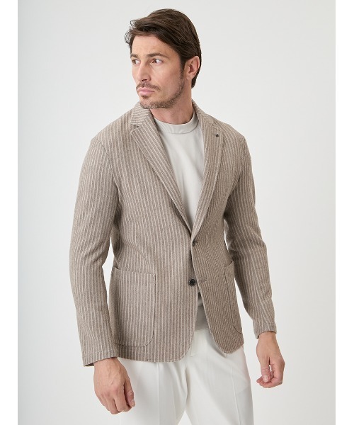 ジャケット テーラードジャケット T.G.di Fabio 3D STRIPE JACKET メンズの画像