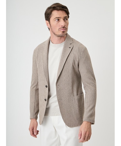 ジャケット テーラードジャケット T.G.di Fabio 3D STRIPE JACKET メンズの画像