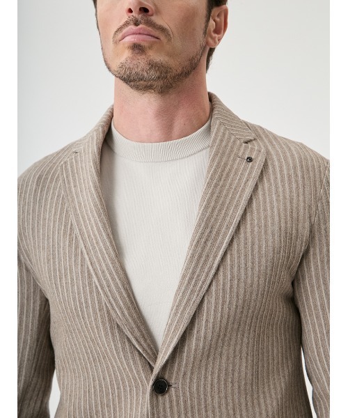 ジャケット テーラードジャケット T.G.di Fabio 3D STRIPE JACKET メンズの画像