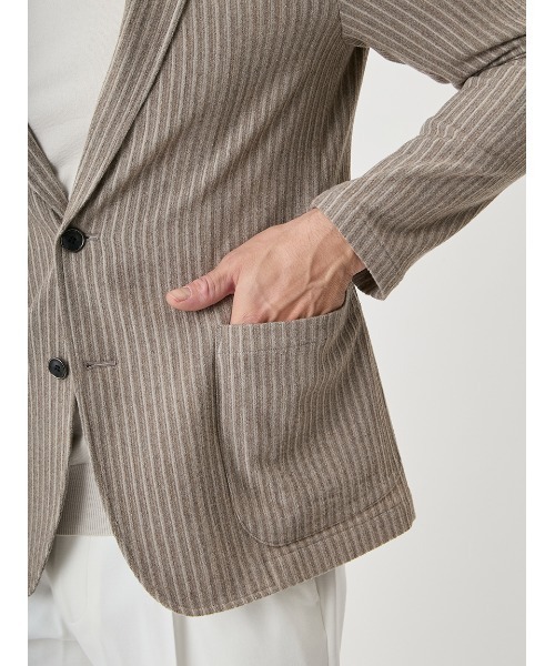 ジャケット テーラードジャケット T.G.di Fabio 3D STRIPE JACKET メンズの画像