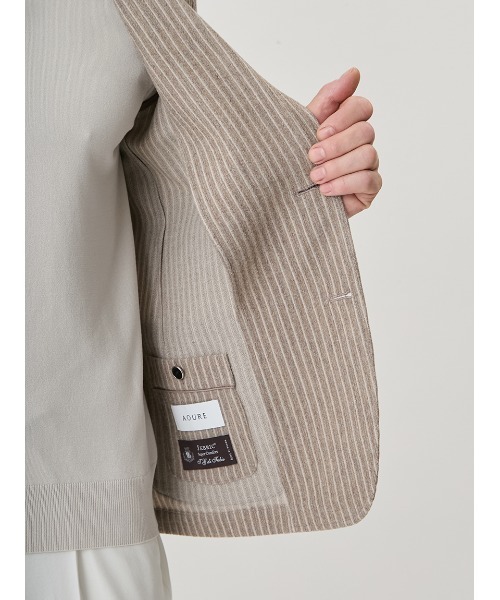 ジャケット テーラードジャケット T.G.di Fabio 3D STRIPE JACKET メンズの画像
