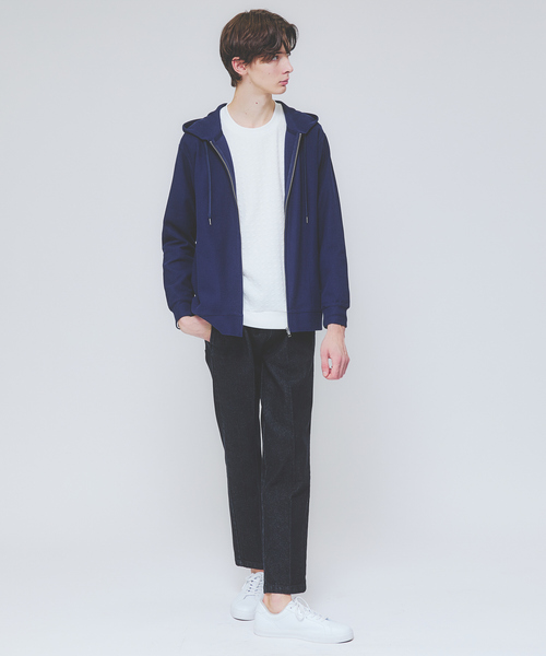 ABAHOUSE GRAY ブルゾン アウター ダブルジャージ 鹿の子 ジップ