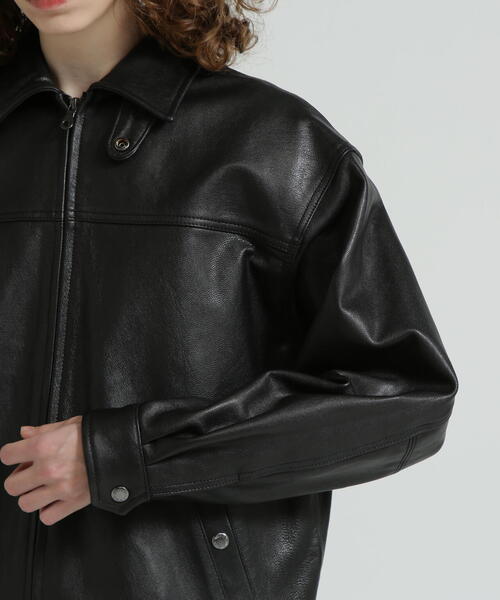 ブルゾン アウター 「直営店限定」GOAT VEGE SWING TOP/LEATHER JACKET レディースの画像