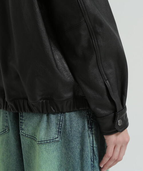 ブルゾン アウター 「直営店限定」GOAT VEGE SWING TOP/LEATHER JACKET レディースの画像