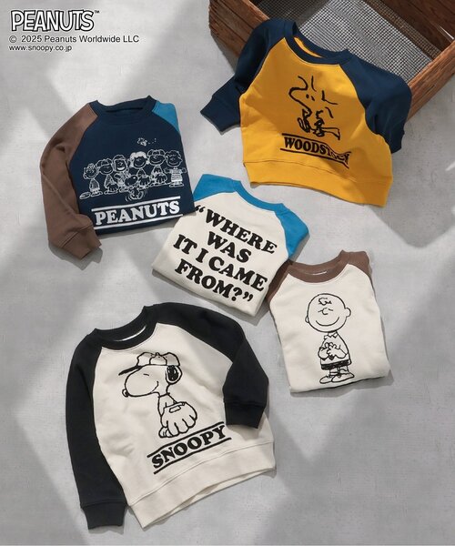 PEANUTS トレーナー PEANUTSコラボ ラグラントレーナー キッズ 子供服