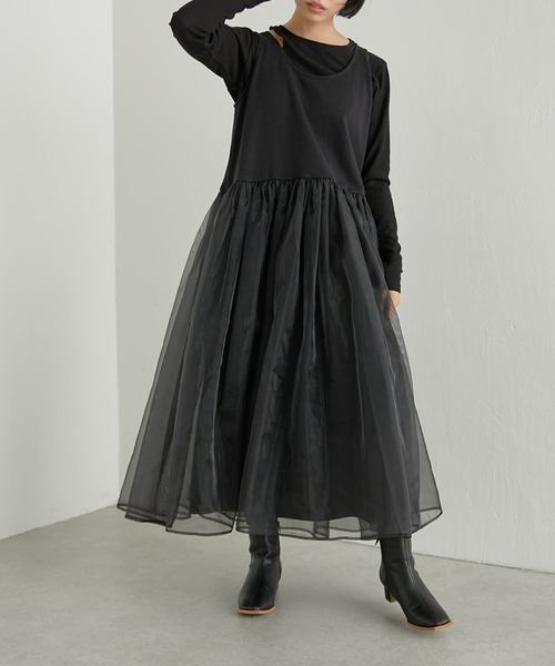 ear PAPILLONNER（イア パピヨネ） ノースリーブワンピース FREE