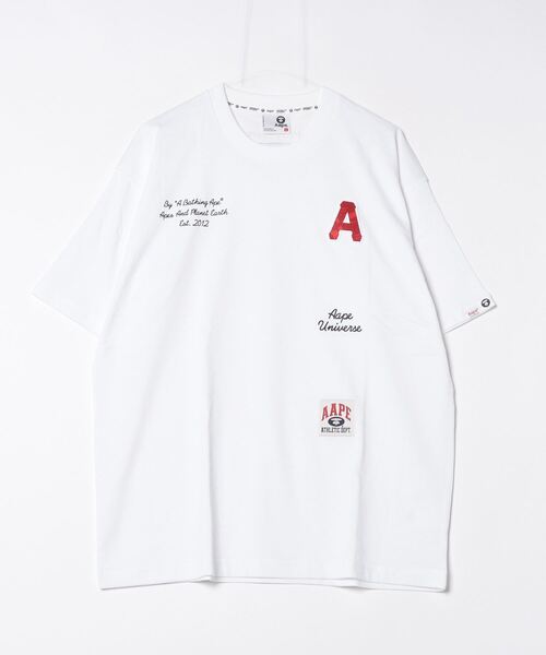 「AAPE BY A BATHING APE」 半袖Tシャツ LARGE ホワイト メンズ_画像2