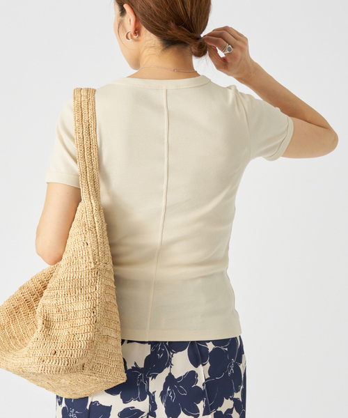 「IENA」 「flore flore」半袖Tシャツ FREE レッド レディースの画像