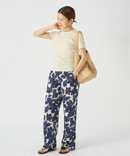 「IENA」 「flore flore」半袖Tシャツ FREE レッド レディースの画像