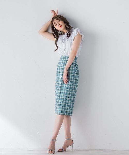 「QUEENS COURT」 タイトスカート S グリーン レディース_画像8