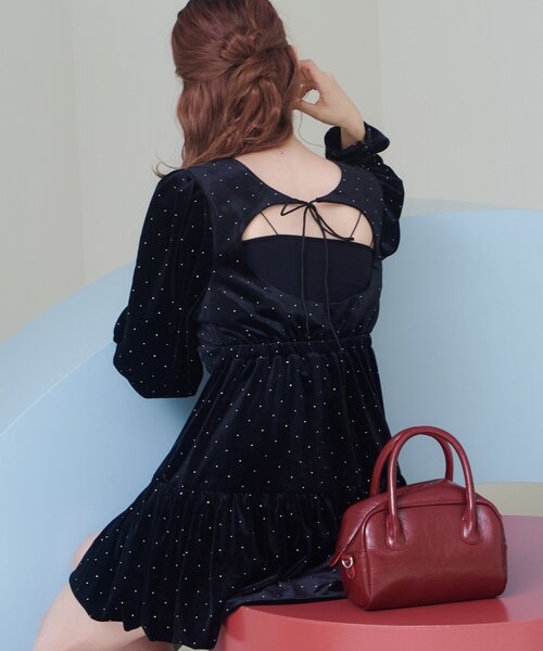 結婚式 オケージョン kastane ベロア ワンピース Kastane（カスタネ） ワンピース 「結婚式/オケージョン」ベロア