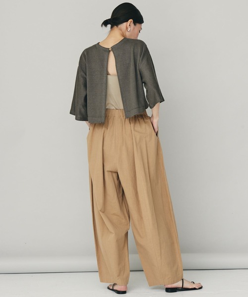 「Curensology」 7分袖ニット FREE ブルー レディース_画像4