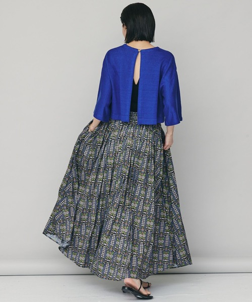 「Curensology」 7分袖ニット FREE ブルー レディース_画像6