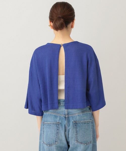 「Curensology」 7分袖ニット FREE ブルー レディース_画像9