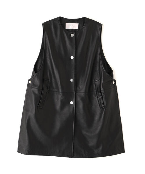 ADORE（アドーア） ジャケット ノーカラージャケット ゴートレザー