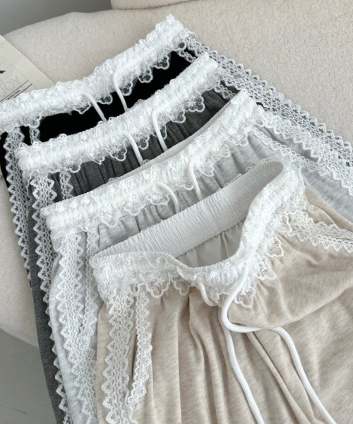 「Riff」 イージーパンツ S ライトグレー レディース_画像4