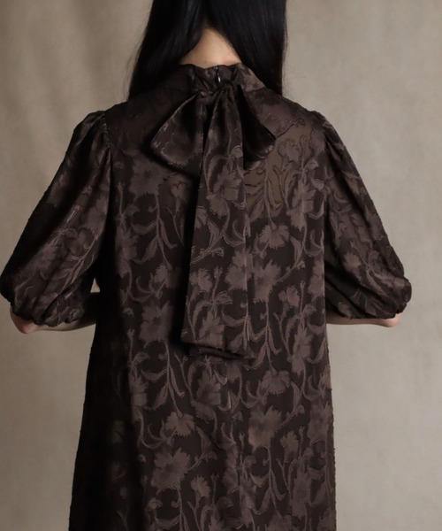「J by blue」 半袖ワンピース LARGE ダークブラウン レディースの画像