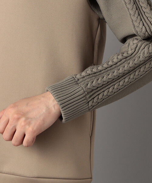 COMME CA MEN（コムサメン） パーカー ニットコンビ プルオーバー