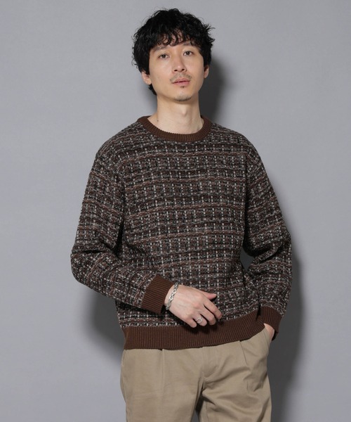 NANO universe（ナノ・ユニバース） セーター ニット ツイード