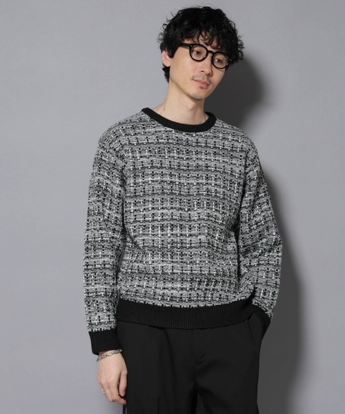 NANO universe（ナノ・ユニバース） セーター ニット ツイード