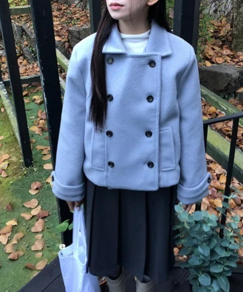 gossip!ロサンゼルス ピーコート pコート ダブルブレスト ショート丈