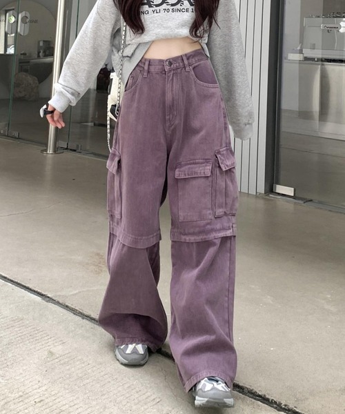 HOOK」 デニムパンツ M パープル レディース : ZOZOTOWN Yahoo!店