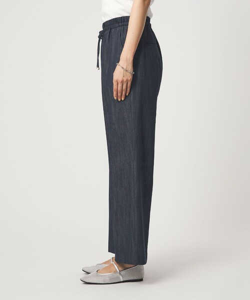 ワイドパンツ ジーンズ デニム デニムパンツ 「size SHORT/TALLあり」ニーハイフレアパンツ デニム 2 ストレッチ レディースの画像