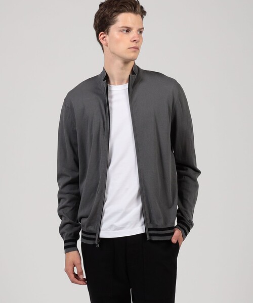 「JAMES PERSE」 ニットカーディガン 3 ライトブルー メンズ_画像2