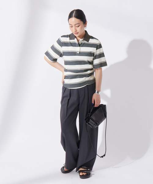 「BAUM UND PFERDGARTEN」 半袖ポロシャツ SMALL ネイビー レディース_画像2