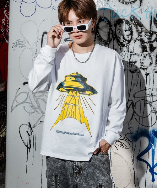 En serio TOKYO tシャツ 「SIDEWAYSTANCE」UFO長袖Tシャツ メンズ