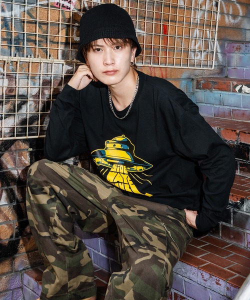 En serio TOKYO tシャツ 「SIDEWAYSTANCE」UFO長袖Tシャツ メンズ